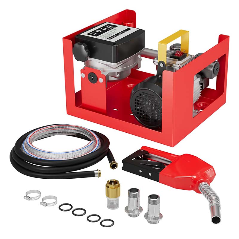 Pompa Transfer Bahan Bakar Diesel Listrik dengan Counter dan Nozzle Otomatis