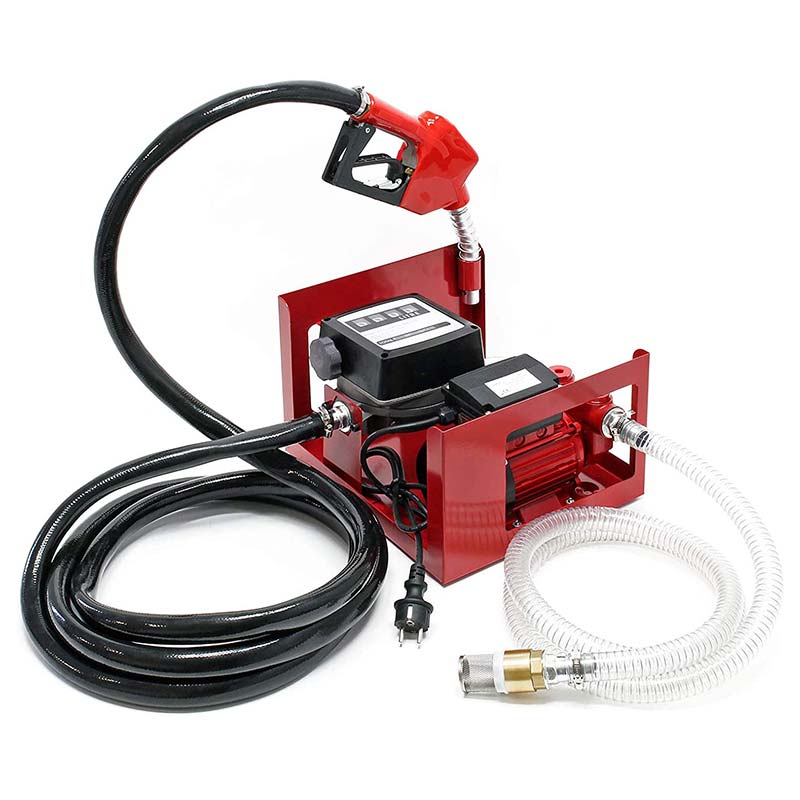 Pompa Transfer Diesel Minyak Listrik Self Priming Dengan Pengukur Aliran 4 Digit